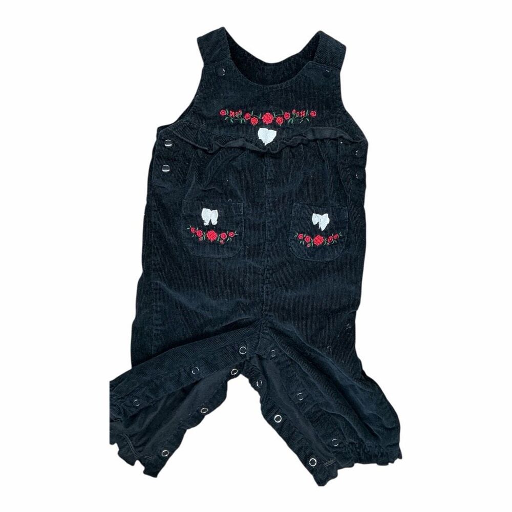 NWOT Headquarters Baby 6-9MO Blue Corduroy Overalls One Piece Bottom Buttons